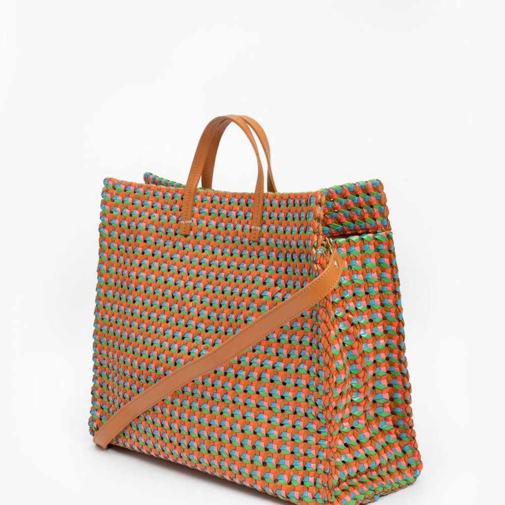 RARE Clare V Simple Tote Natural Multi Rattan - Picture 2 of 7